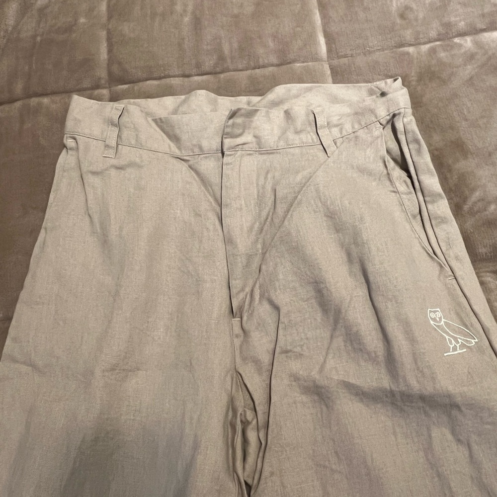 OVO Gray Straight Leg Pants Minimalist Design